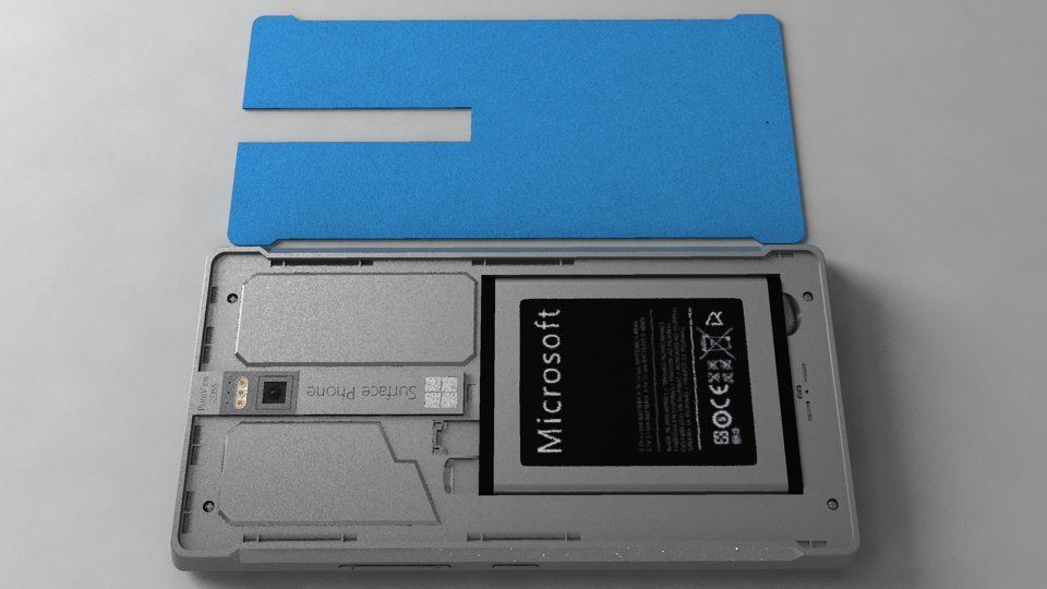 Underneath it: a replaceable battery, the SIM and the microSD.